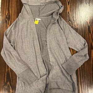 Lightweight Gray Hooded Cardigan size medium